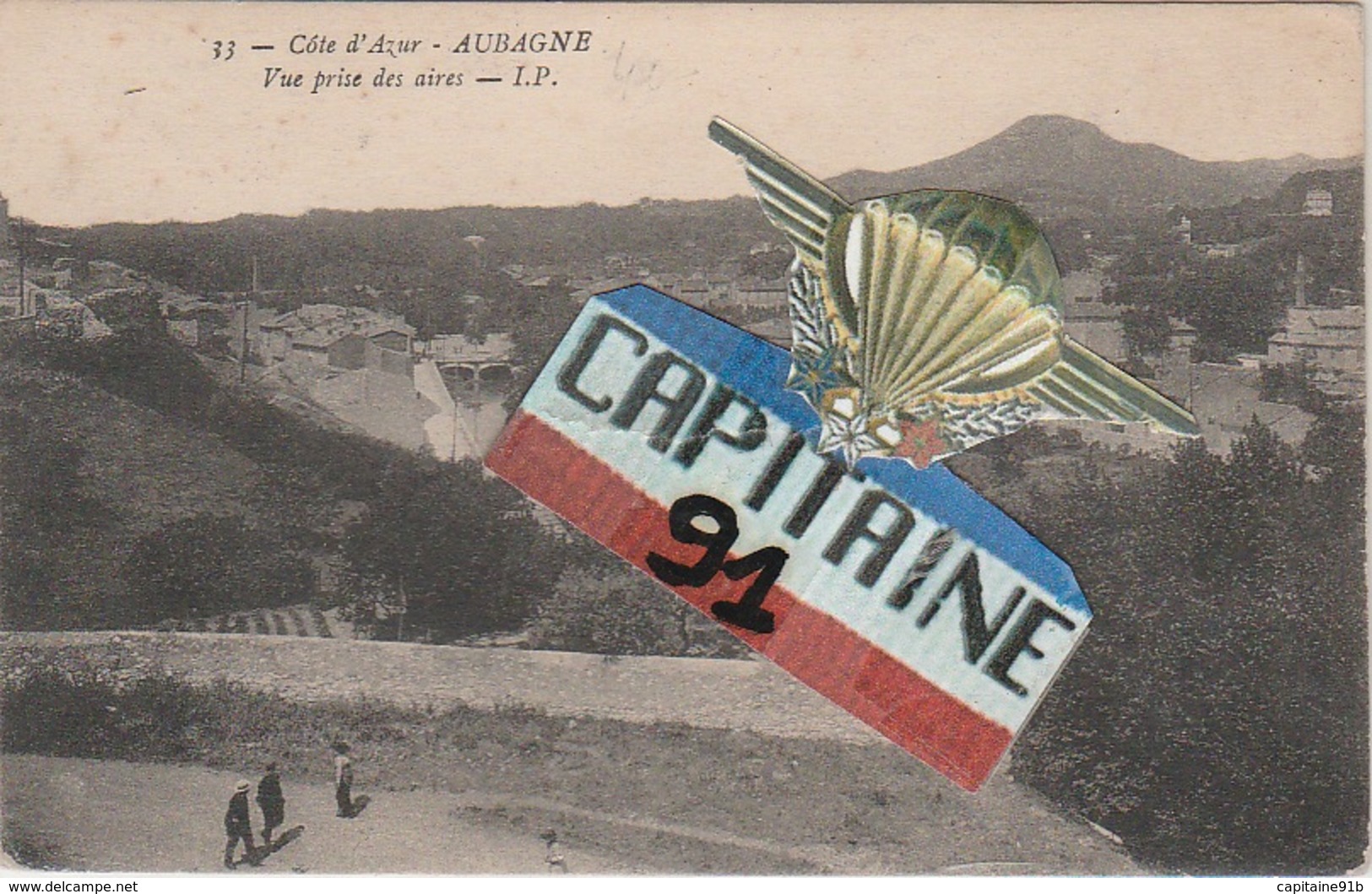 CPA AUBAGNE BOUCHES DU RHONE VUE PRISE DES AIRES - Aubagne