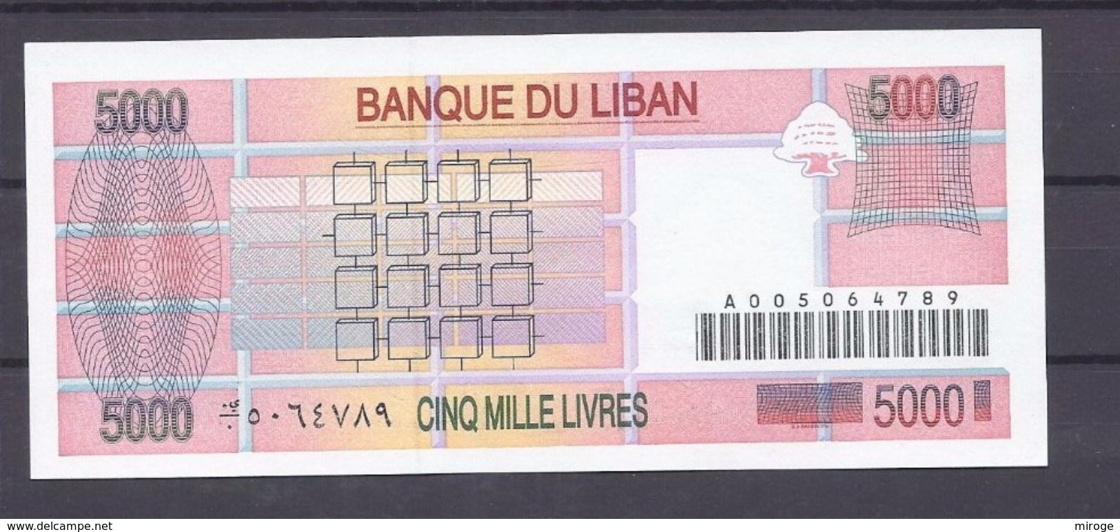 5000 LP Banknote UNC Lebanon 1994 , Paper Money, Billets Liban - Lebanon