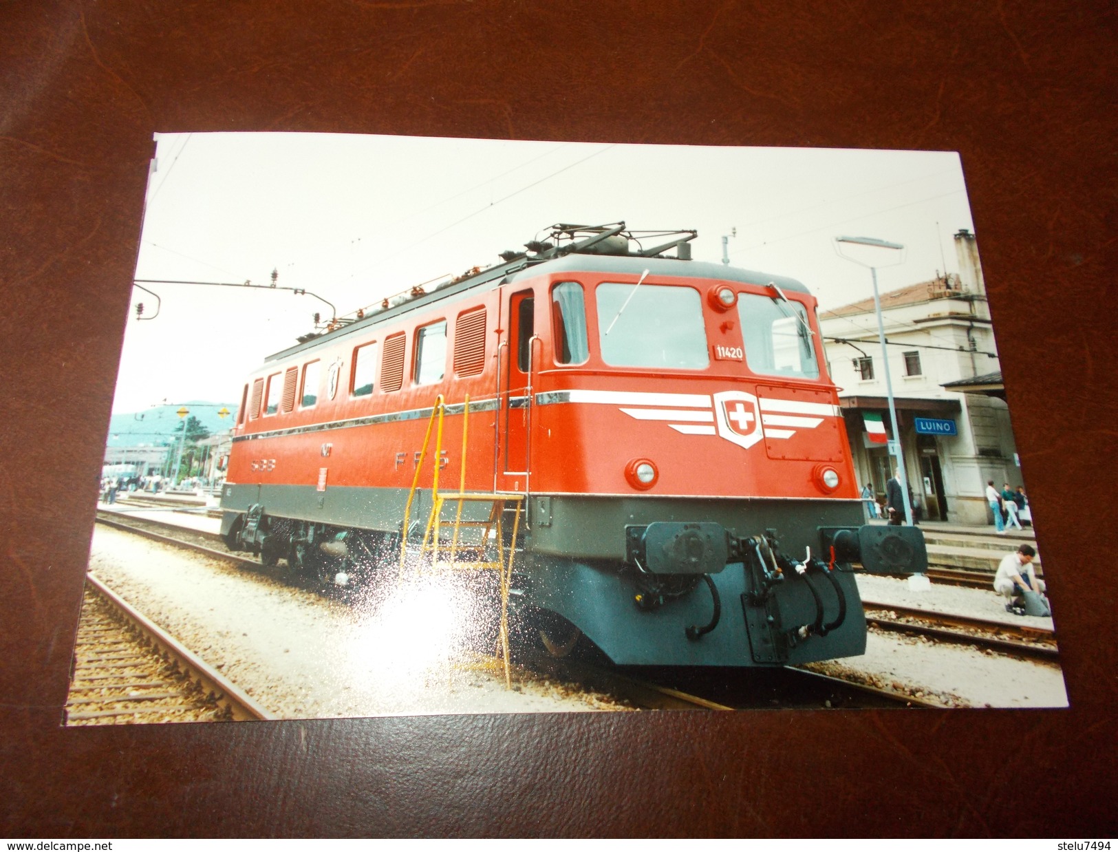 B669  Foto Stazione Di Luino Treno Cm15x10 - Altri & Non Classificati