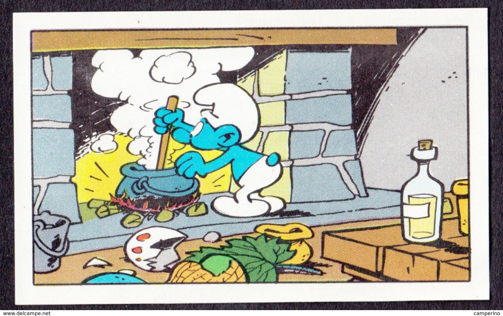 N° 92  L'apprenti Schtroumpf Smurf Puffi Schtroumpfs Ancienne Image Chromos Kwatta - Autres & Non Classés