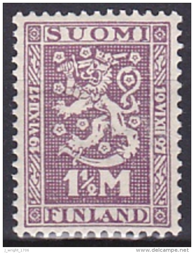 Finland (1927):- Independence 10th Anniv. (1 1/2 Mk):- MH - Unused Stamps