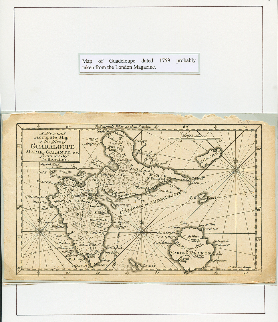 Carte Ancienne De La GUADELOUPE (1759 ?). TB. - Altri - America