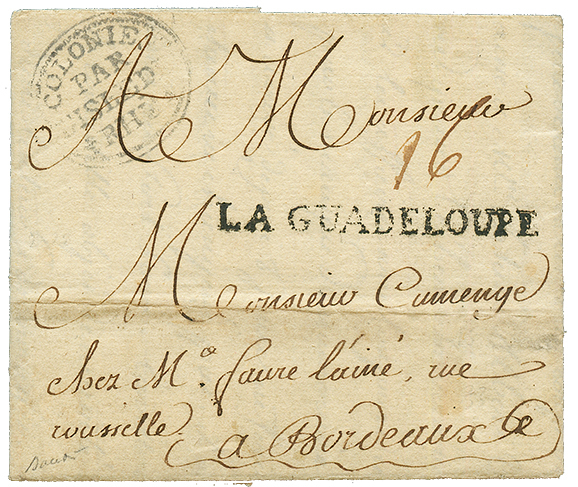 1788 COLONIES PAR L'ISLE DE RHE Orné + Cachet Rare LA GUADELOUPE (Jamet N°3) Sur Lettre Avec Texte Daté "BASSE-TERRE" Po - Altri - America