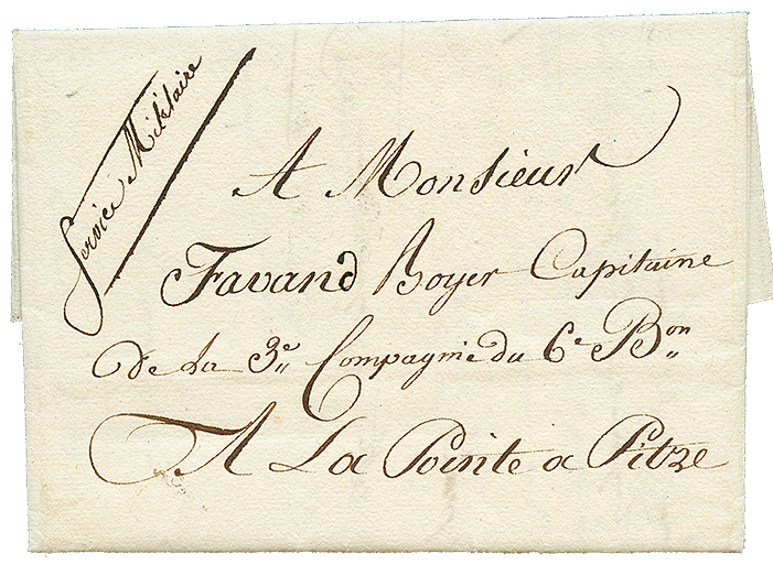 3éme Occupation ANGLAISE : 1815 (7 Mars) "SERVICE MILITAIRE" Manuscrit Sur Lettre Avec Entête Imprimé Pour Un Militaire - Altri - America