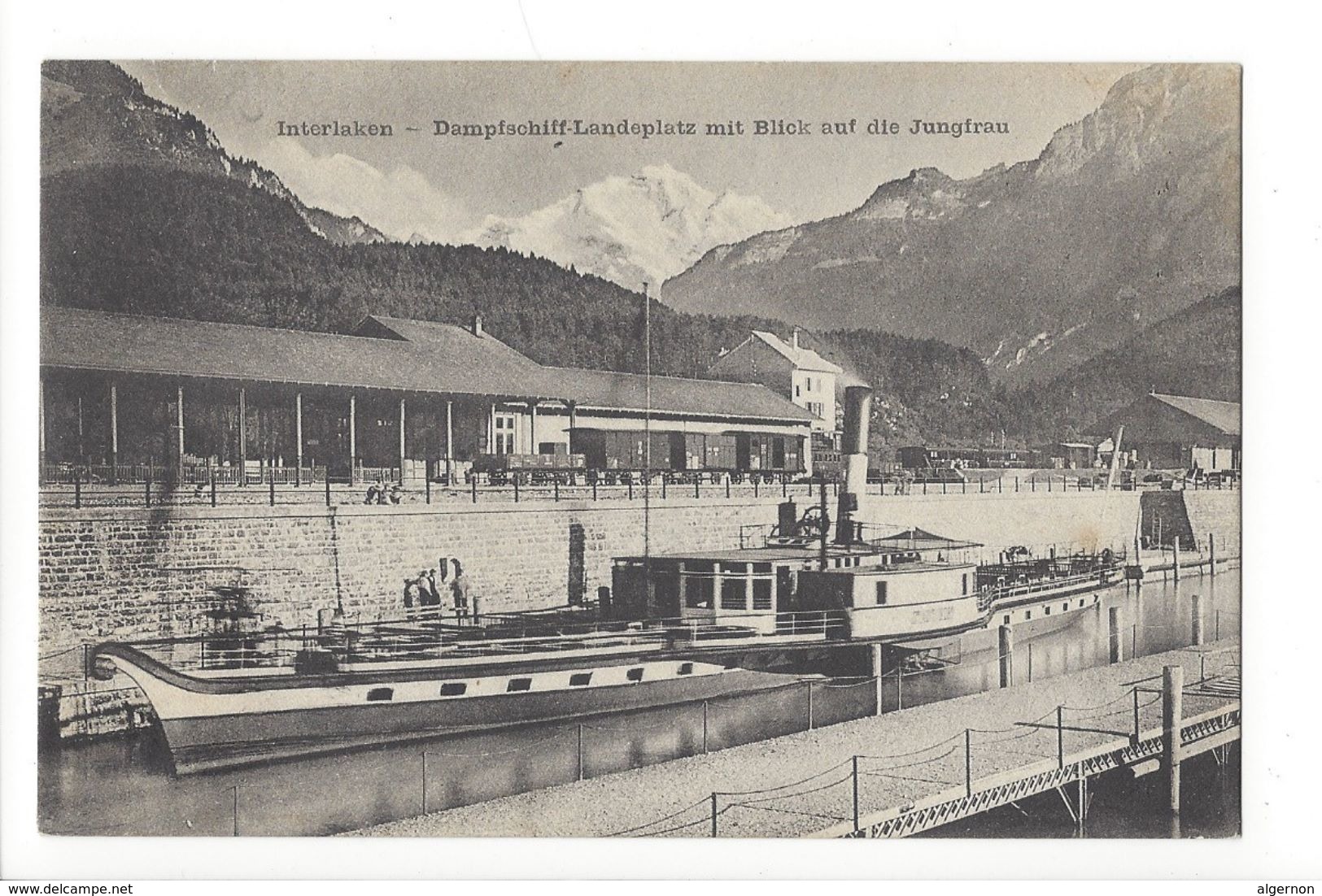 17442 - Interlaken Dampfschiff-Landeplatz Mit Blick Auf Die Jungfrau - Interlaken