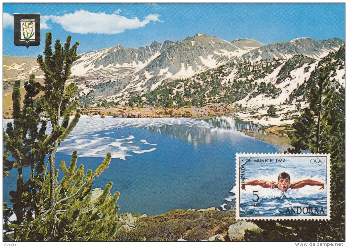 ANDORRA - Lago Grande De Eis Pessons, Karte Gel.1972 - Andorra