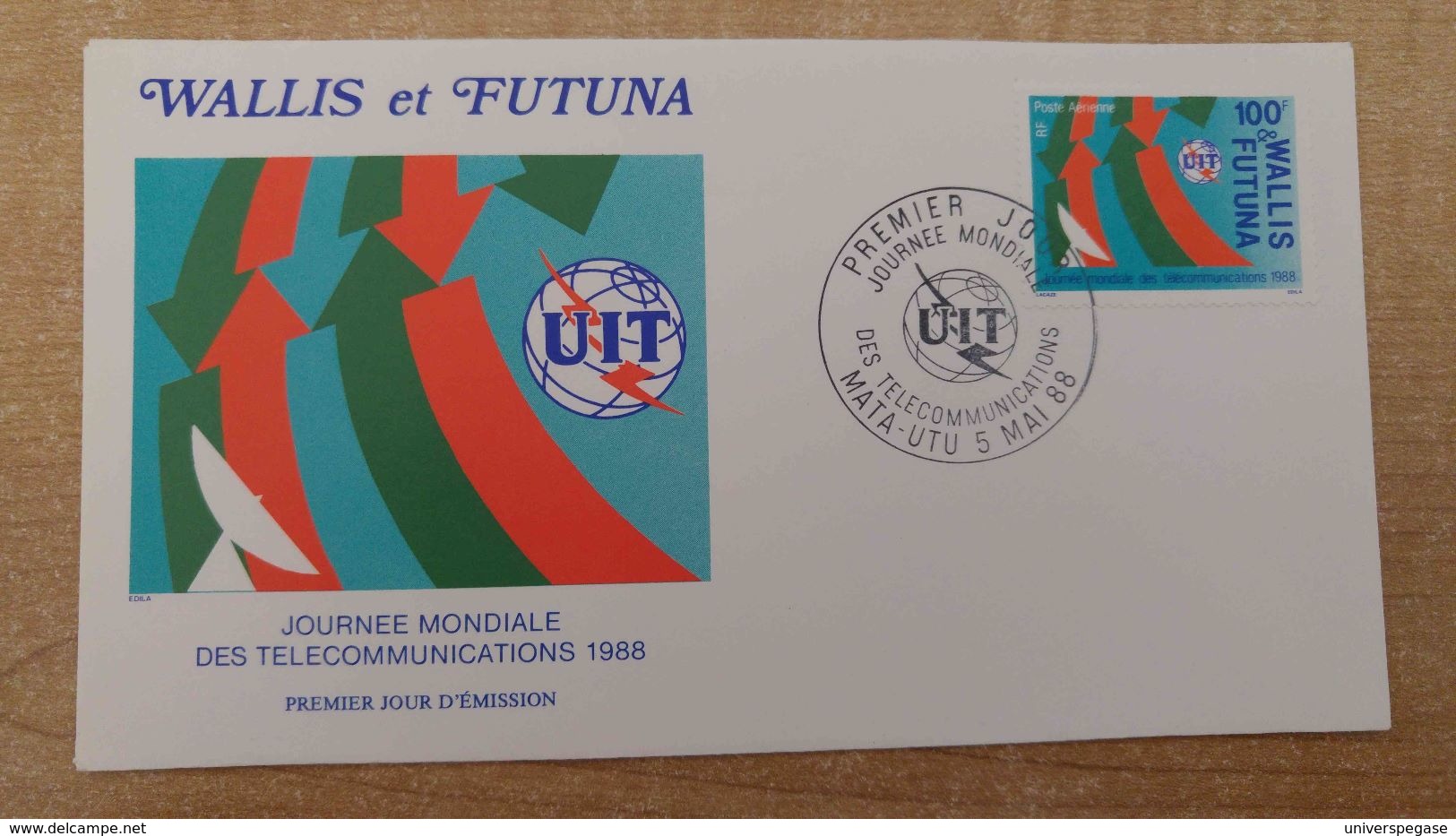 FDC 1er Jour - Wallis Et Futuna - Espace - Satellite - Télécommunications - Africa