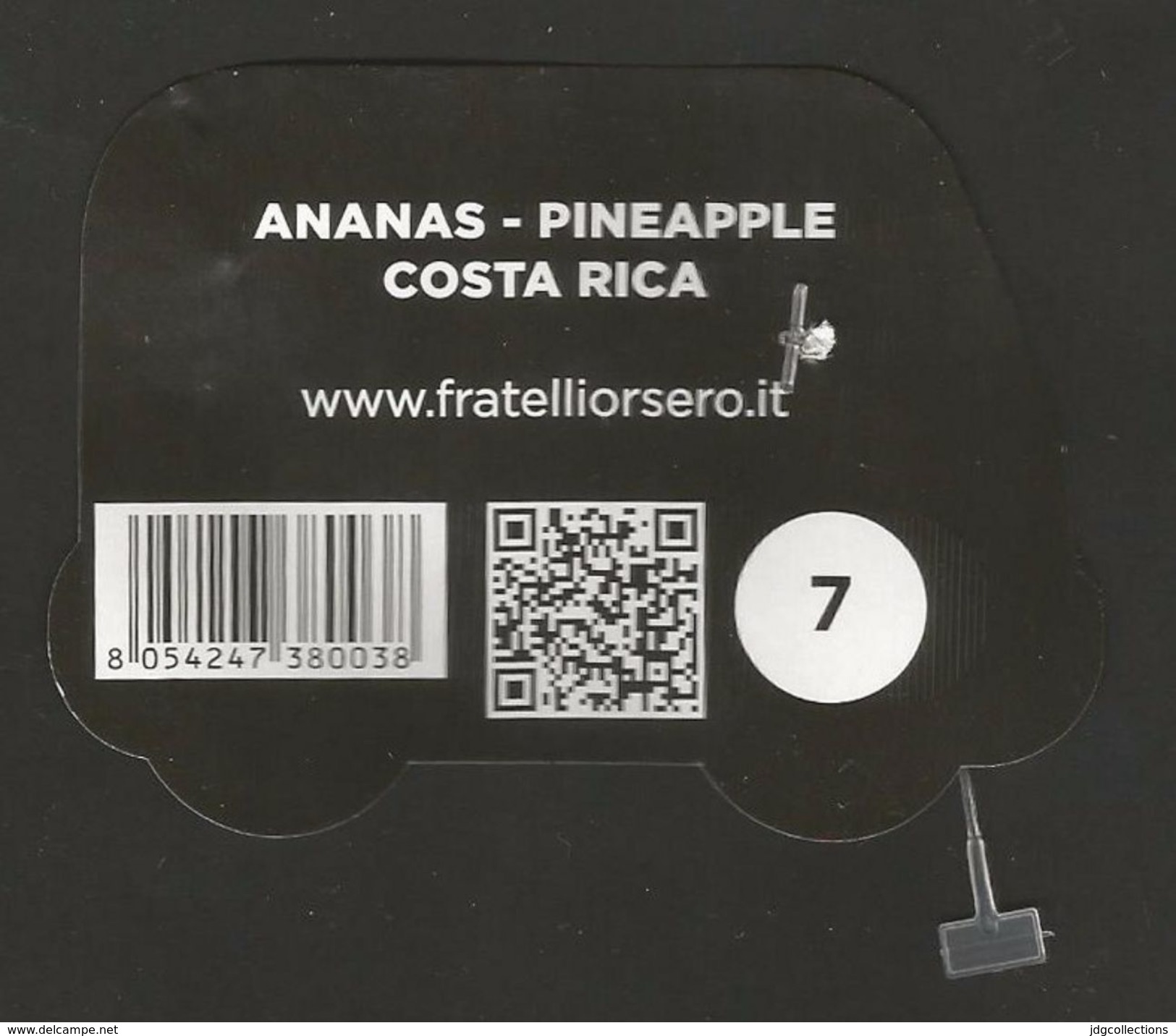 # PINEAPPLE ORSERO CALIBRE 7 Fruit Tag Balise Etiqueta Anhanger Ananas Pina Costa Rica - Fruits & Vegetables