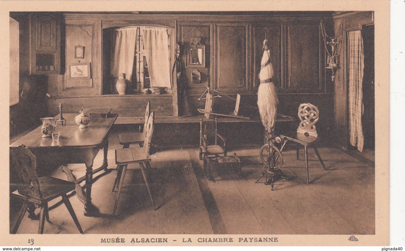 Cp , FOLKLORE , Musée Alsacien , La Chambre Paysanne - Autres & Non Classés