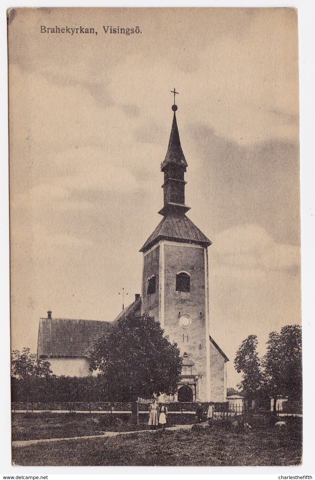 OLD CPA ** VISINGSÖ - BRAHEKYRKAN ** Rare !! - Suède