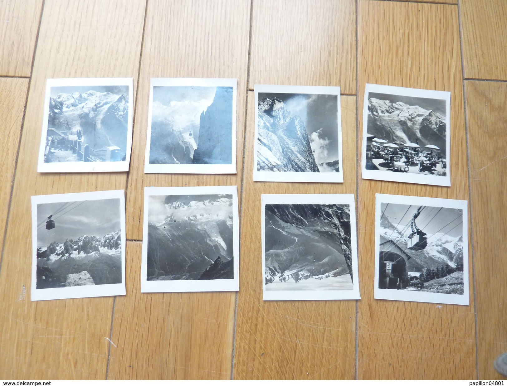 8 PHOTOS ORIGINALES MONTAGNE MONT BLANC BREVENT TELEPHERIQUE ANNEE CIRCA 30-40 - Lieux