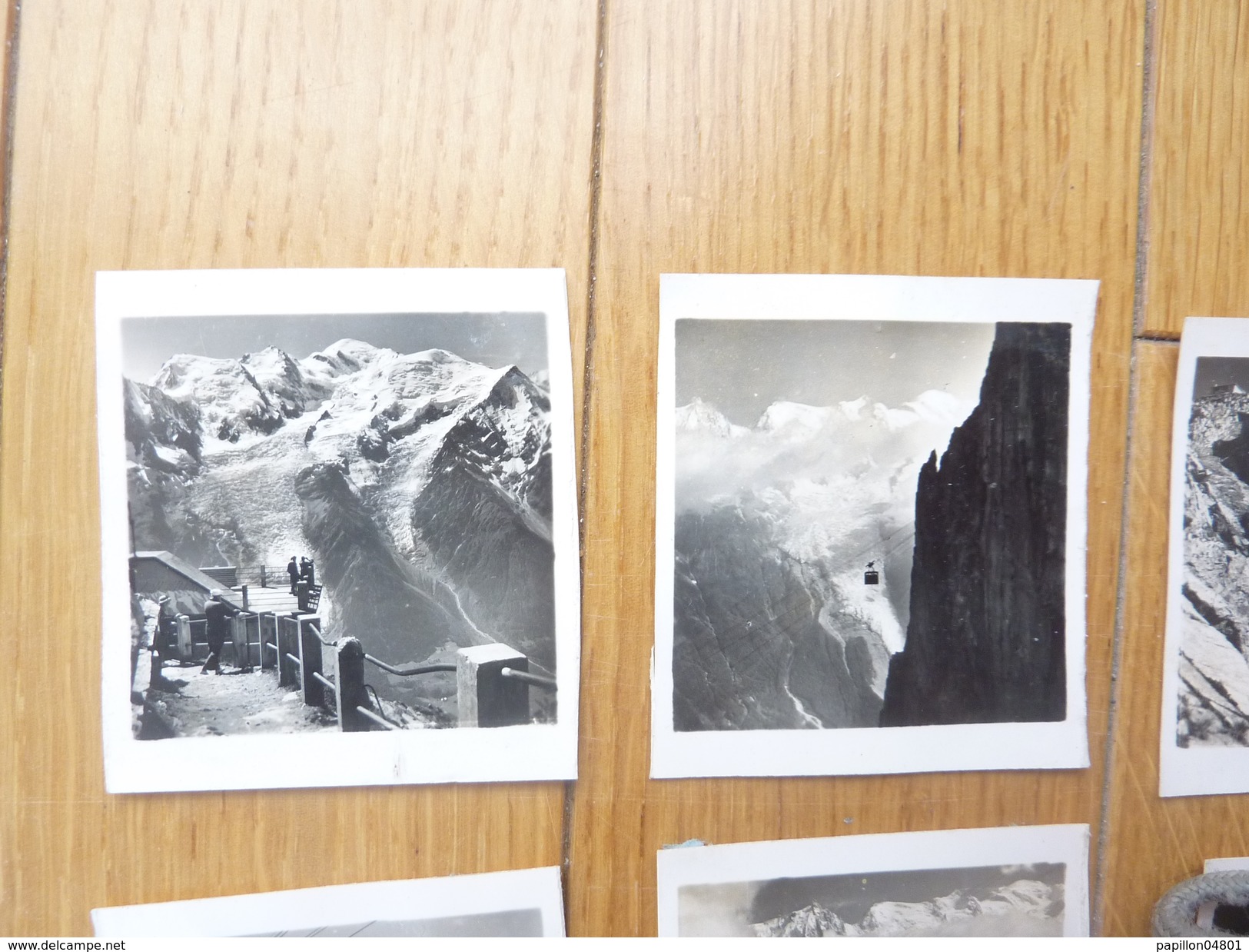 8 PHOTOS ORIGINALES MONTAGNE MONT BLANC BREVENT TELEPHERIQUE ANNEE CIRCA 30-40 - Lieux