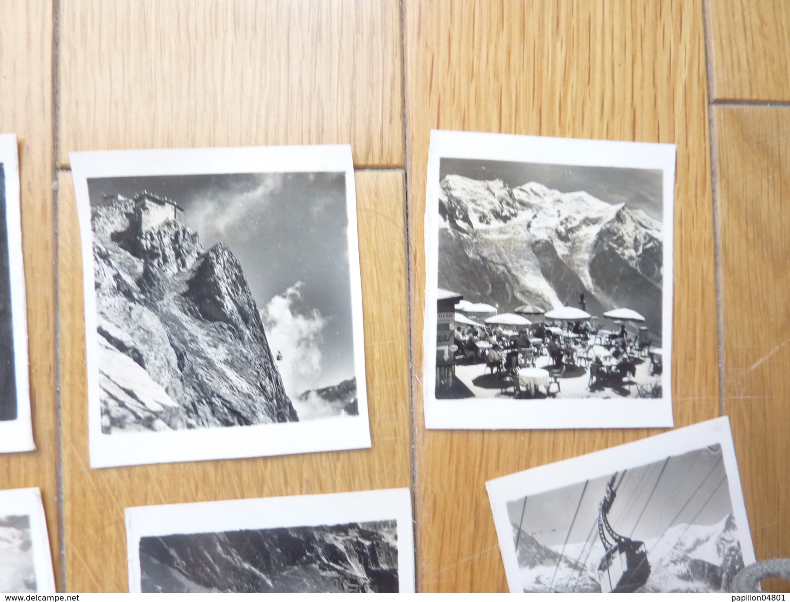 8 PHOTOS ORIGINALES MONTAGNE MONT BLANC BREVENT TELEPHERIQUE ANNEE CIRCA 30-40 - Lieux