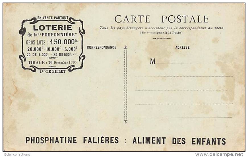 Thème. Faire  part de naissance. Nourrices. Lot de 7 cartes .Loterie de la Pouponnière.  Phosphatine    ( voir scan)