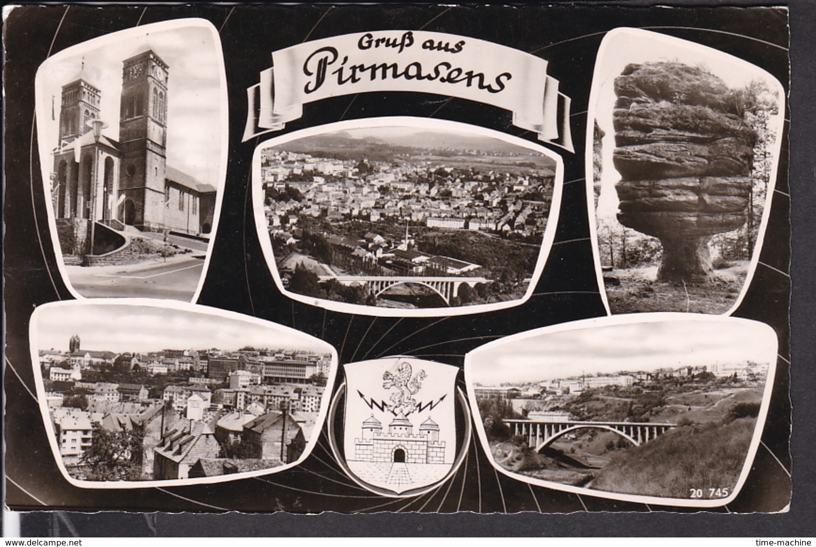 Pirmasens Mehrbild Postkarte , Werbestempel " Schuh - Leder U. Maschinenmesse " 1961 - Pirmasens