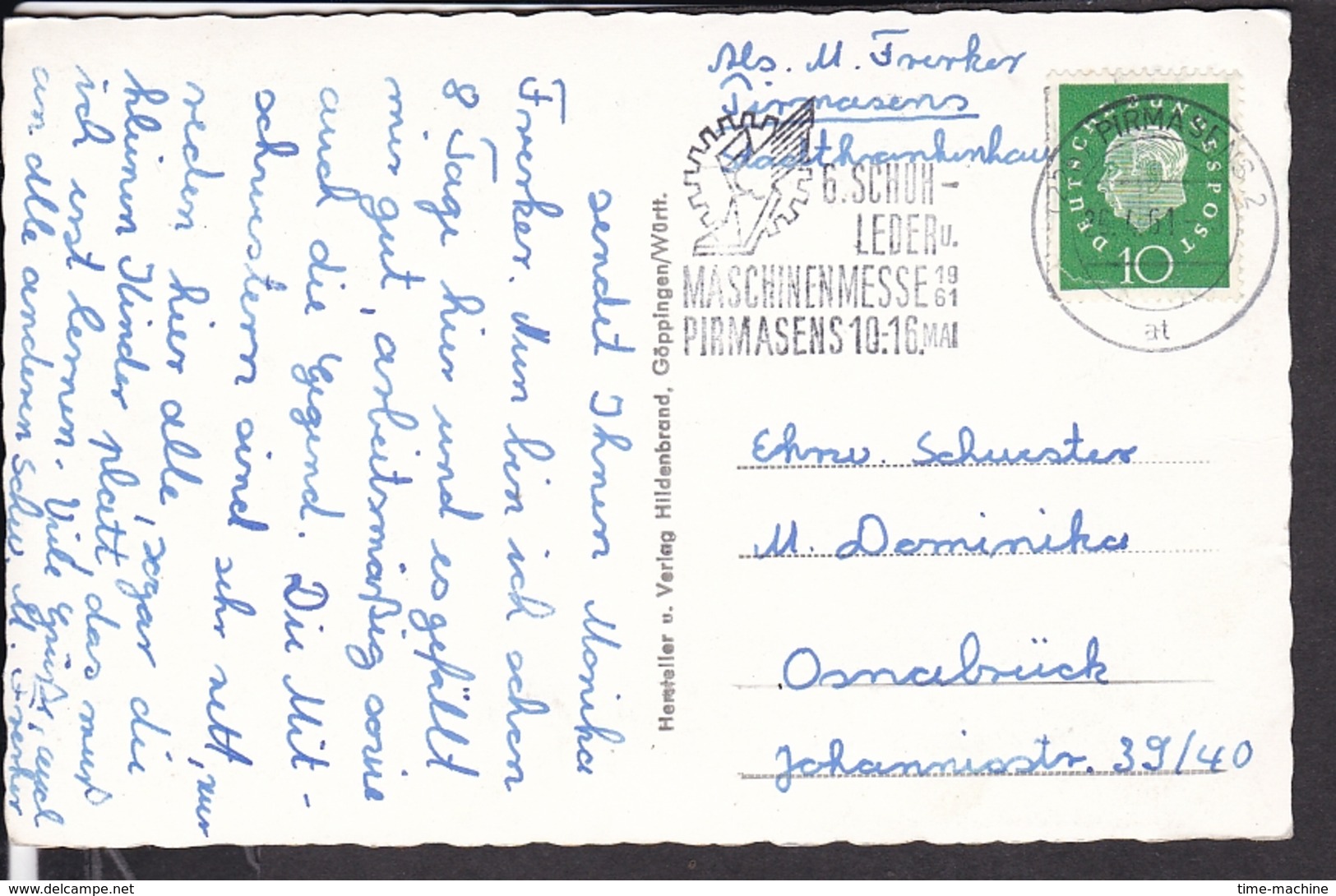 Pirmasens Mehrbild Postkarte , Werbestempel " Schuh - Leder U. Maschinenmesse " 1961 - Pirmasens