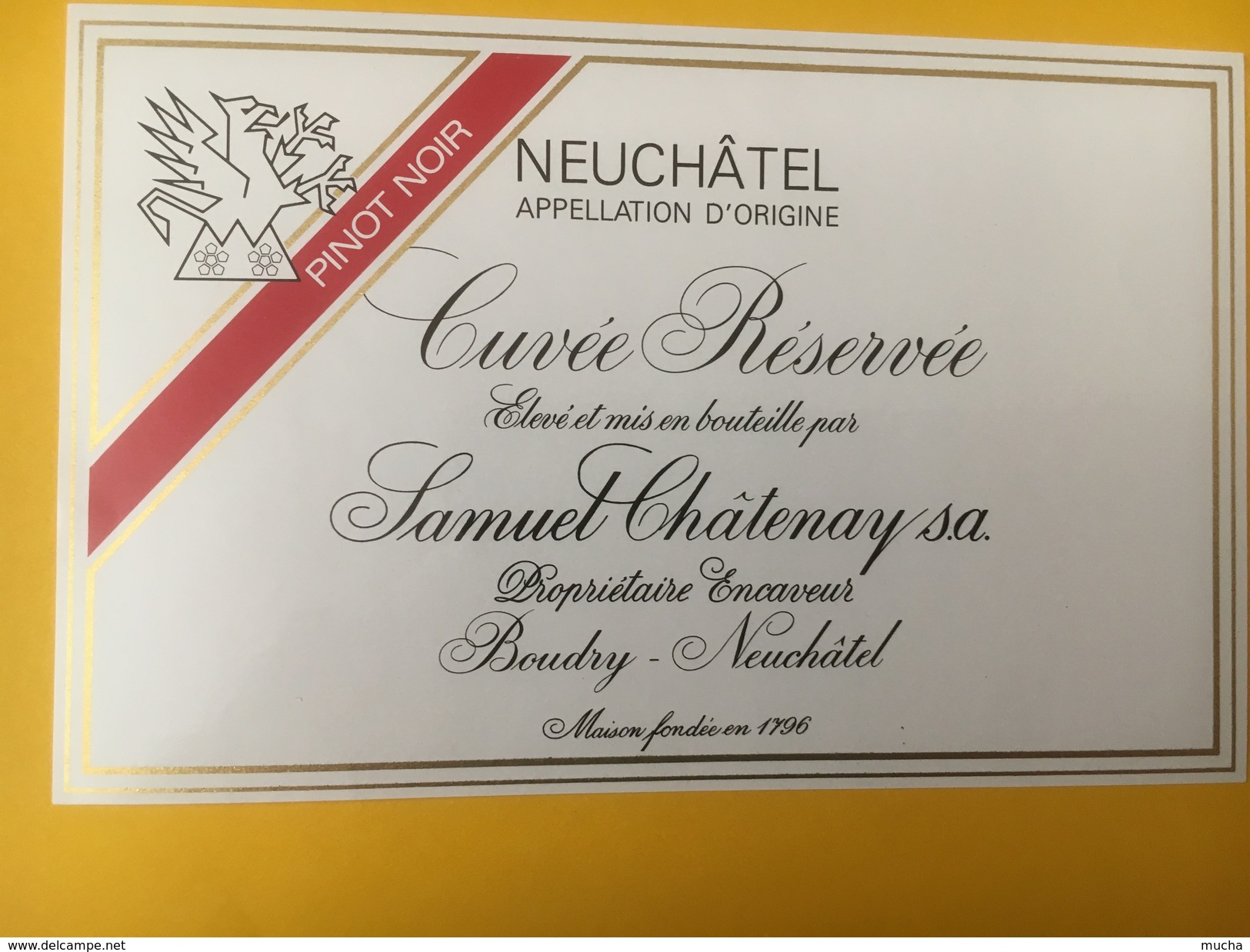 5011 - Pinot Noir Samuel Châtenay Neuchâtel Suisse - Autres & Non Classés