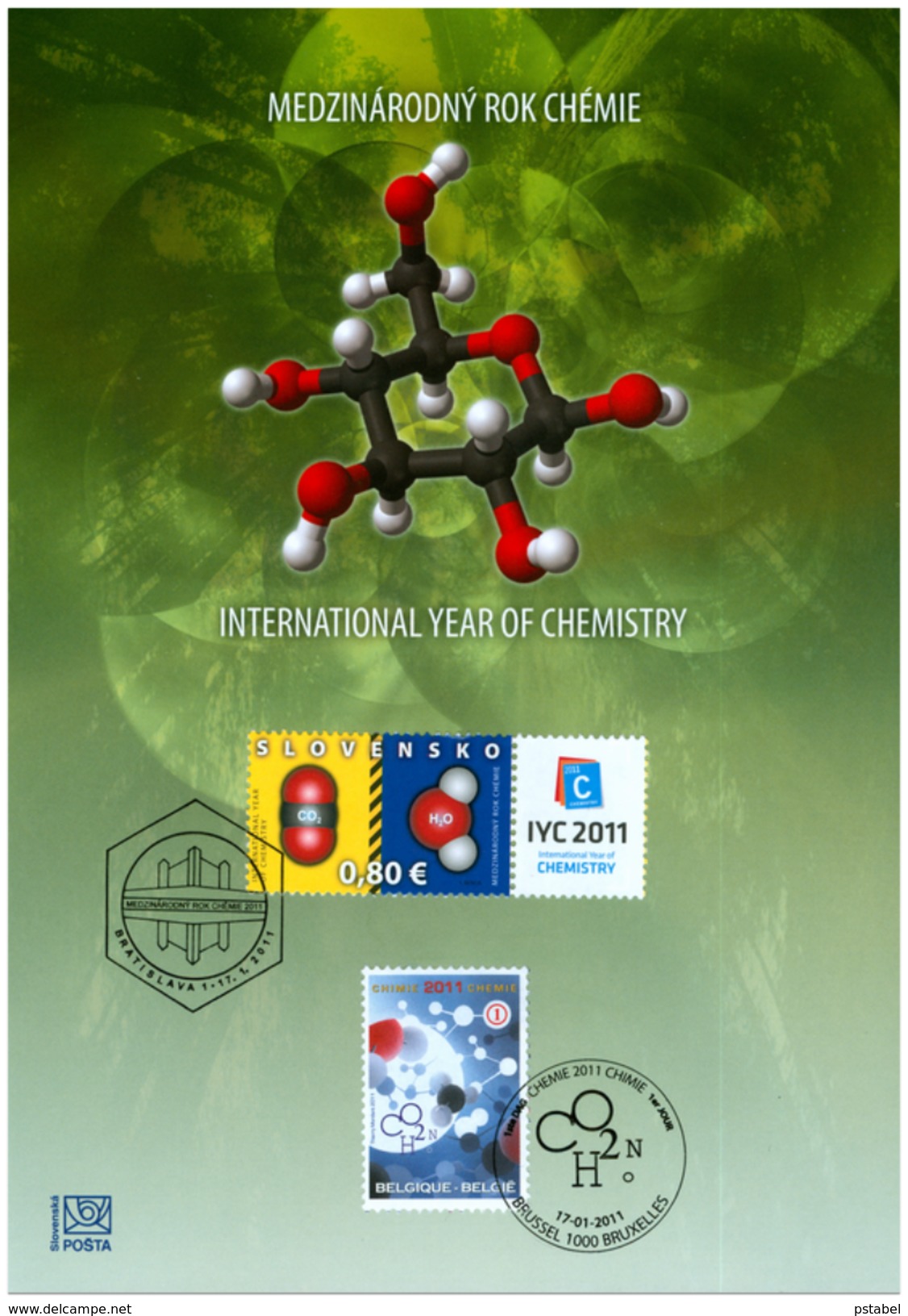 International Year Of Chemistry 2011 Sheets Of The Slovakia Belgic - Souvenir Cards - Joint Issues [HK]