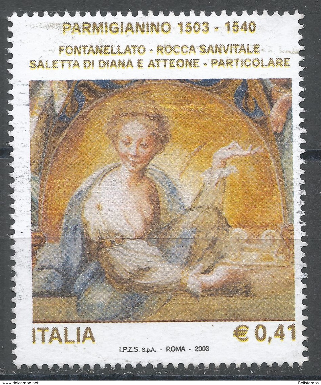 Italy 2003. Scott #2560 (U) Francesco Mazzola ''Il Parmigianino'' (1503-40), Painter  *Complete Issue* - 2001-10: Oblitérés