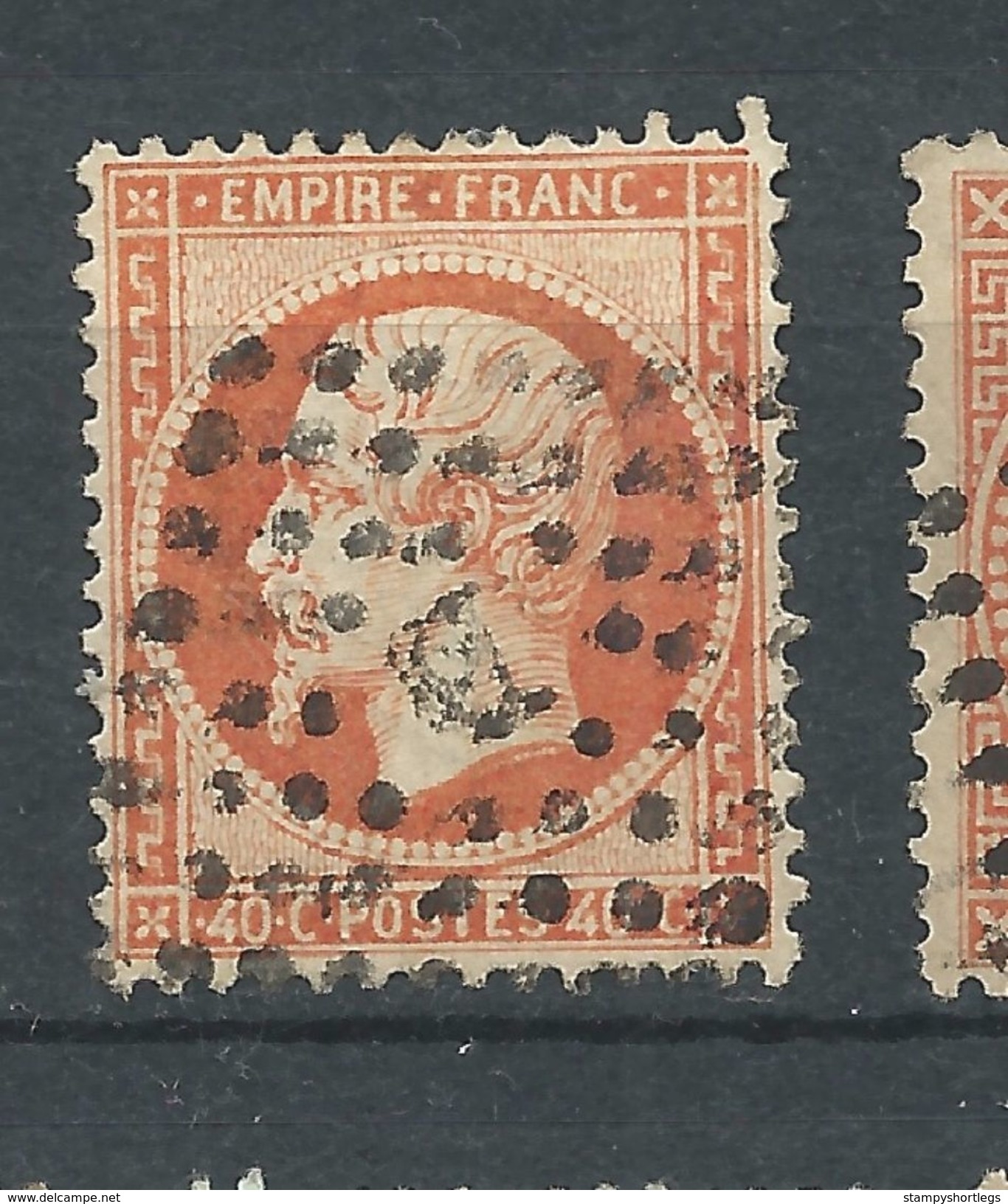 France 1862    40 Cent Orange  Fine Used - 1862 Napoléon III