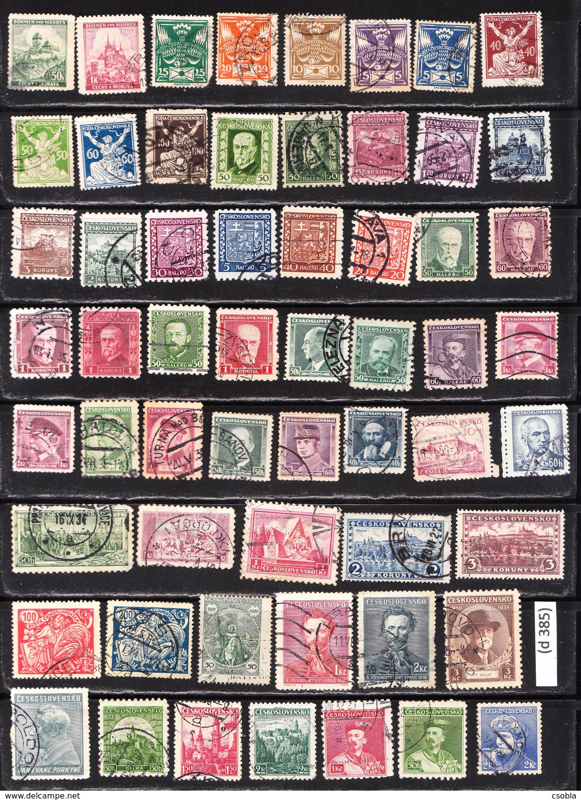 Czechoslovak Stamped Stamp Collection, 134 Pieces (d 385) - Collections, Lots & Series