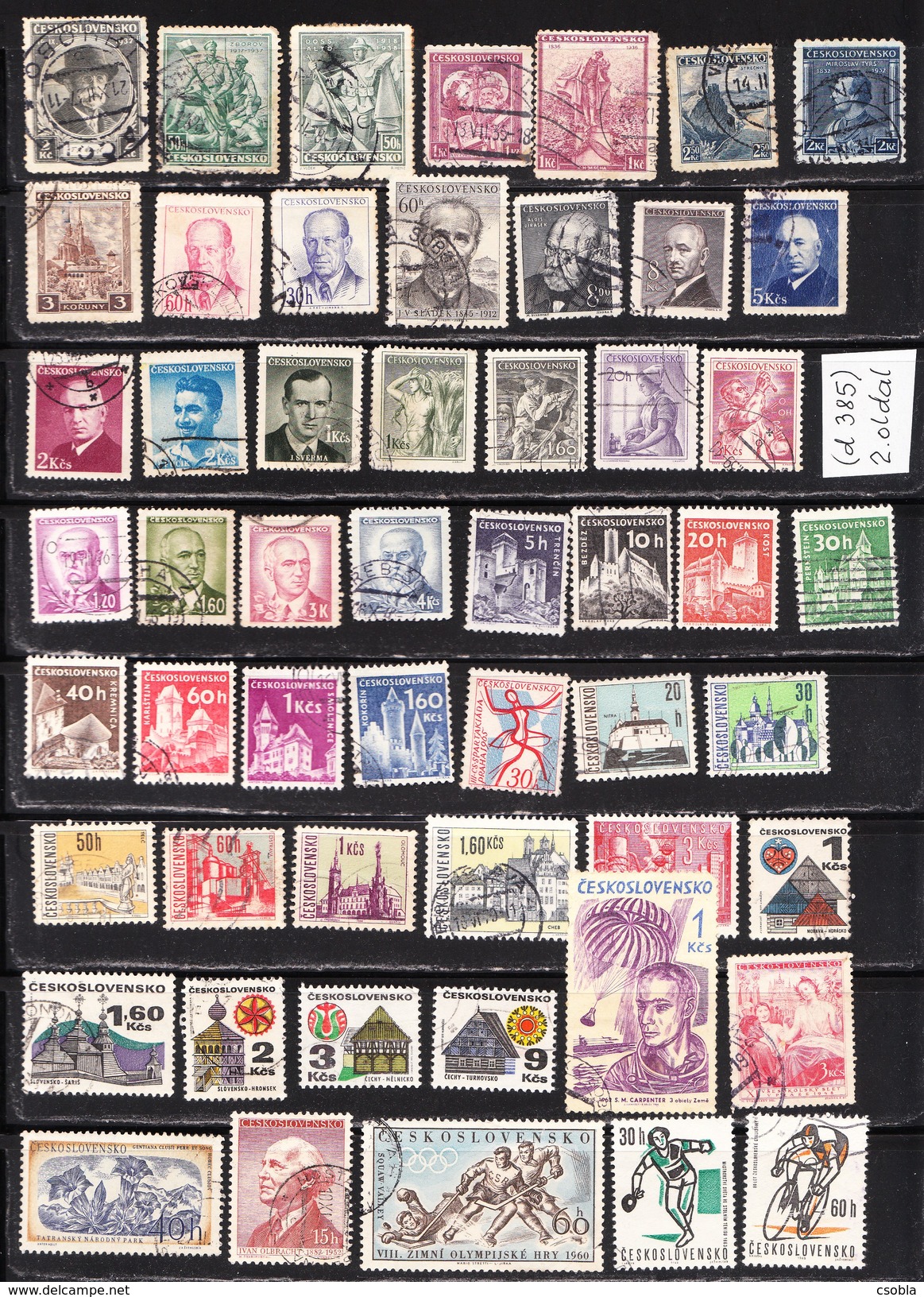 Czechoslovak Stamped Stamp Collection, 134 Pieces (d 385) - Collections, Lots & Séries