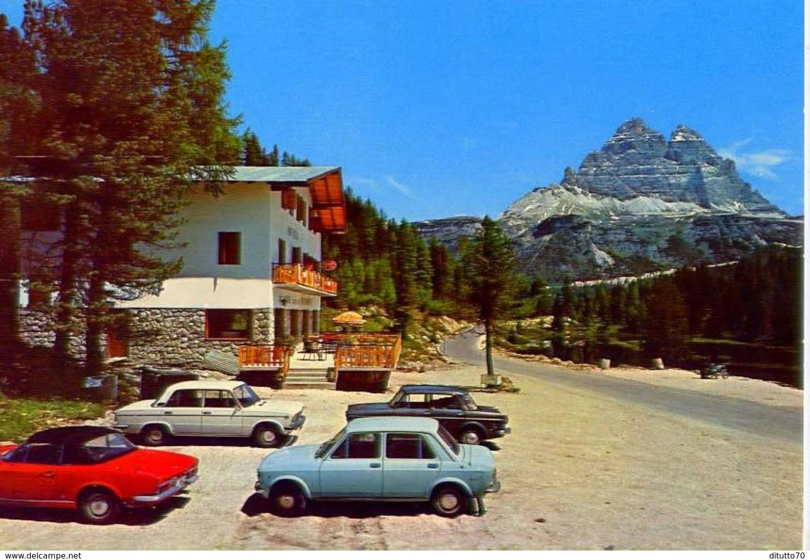 Rifugio - Lago Antorno - Misurina Sulla Strada - Panorama Delle Tre Cime Di Lavaredo - 357 - Formato Grande Non Viaggiat - Trento