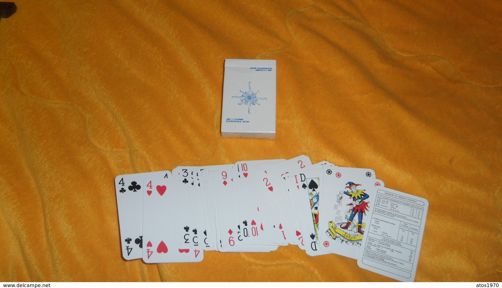 JEU COMPLET DE 54 CARTES PUBLICITE AIR FRANCE. - 54 Cartas