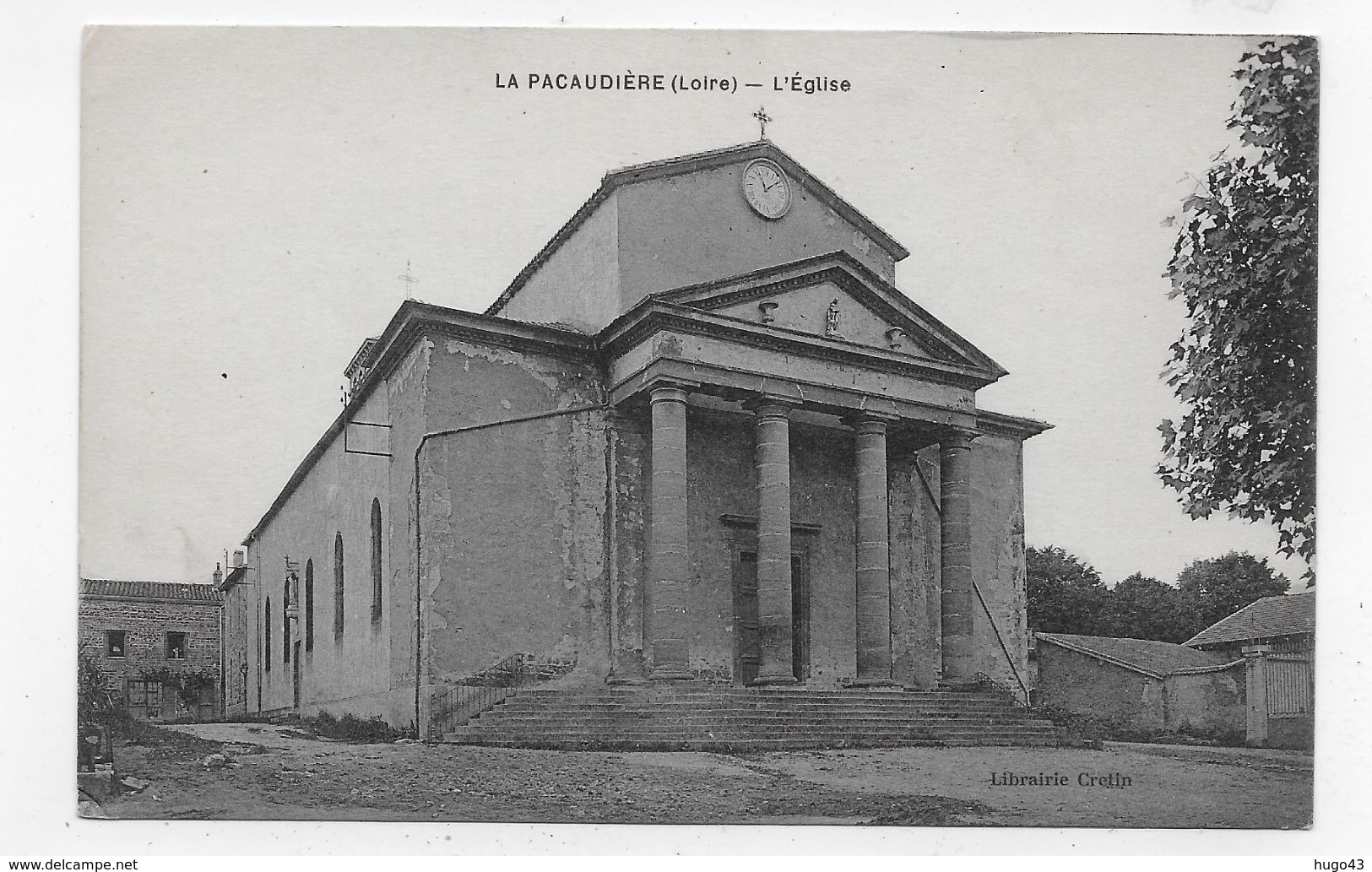 LA PACAUDIERE - L' EGLISE - CPA VOYAGEE - La Pacaudiere