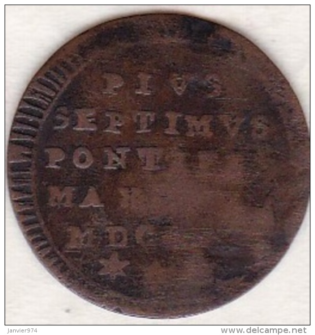 Pie VII / Pio VII.  Quattrino 1802 An. II, Zecca Di Roma - Vatican