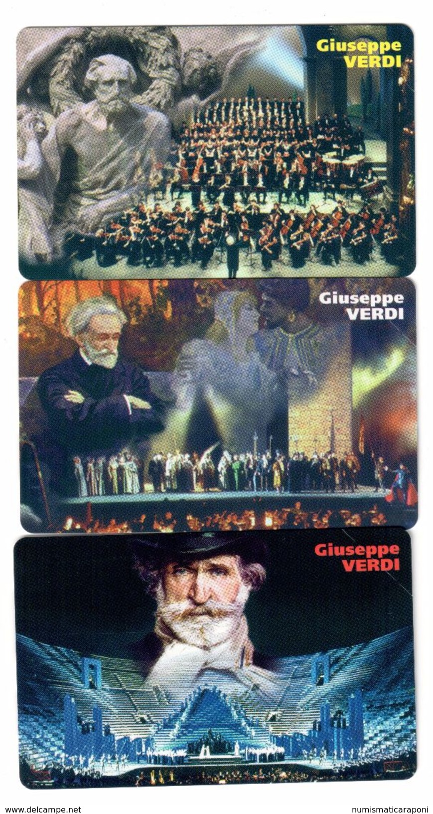 SAN MARINO Giuseppe Verdi 3000+5000+8000 Lire  Nuove Cod.schede.089 - San Marino