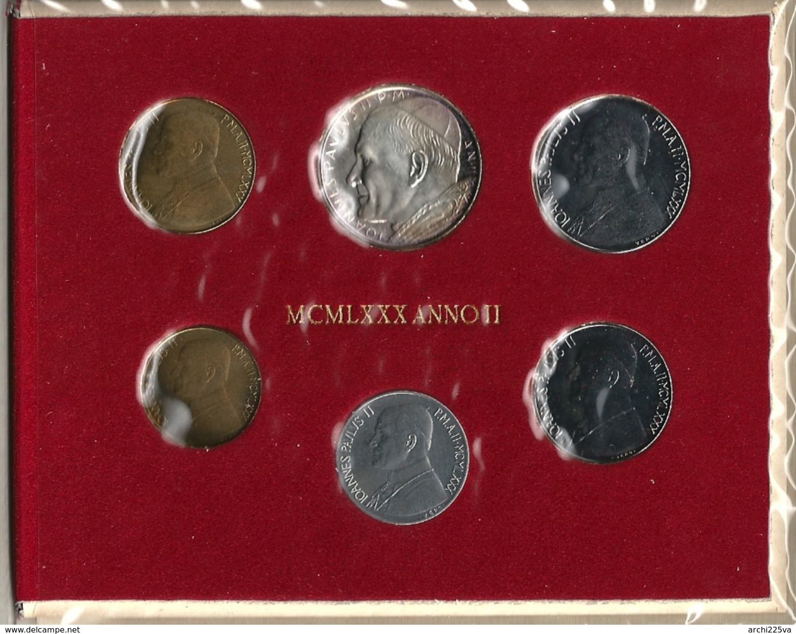 VATICANO = 8 DIVISIONALI FDC 1979 1980 1981 1982 1983 1984 1985 1986 - 500 / 1000 L. Argento / silver / Argent