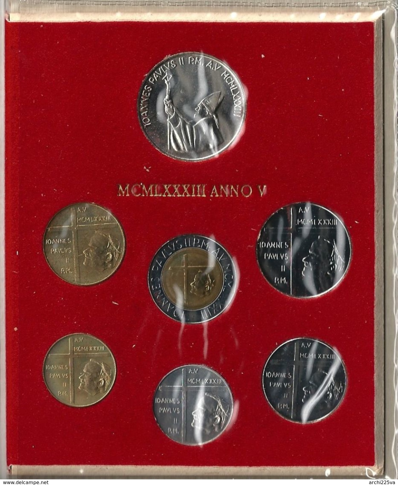 VATICANO = 8 DIVISIONALI FDC 1979 1980 1981 1982 1983 1984 1985 1986 - 500 / 1000 L. Argento / silver / Argent