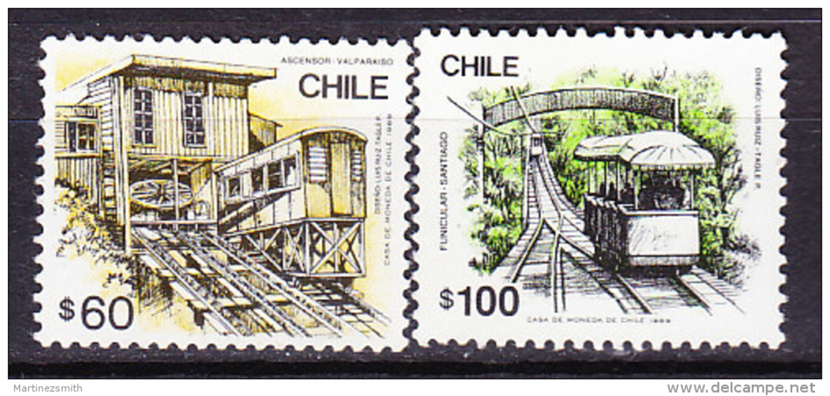 Chile - Chili 1989 Yvert 925- 26, Definitive, Means Of Transports - MNH - Chile