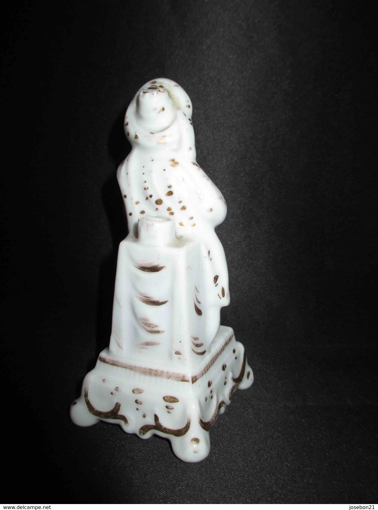 Ancien Encrier En Porcelaine De Vieux Paris Personnage Oriental Debout XIX ème - Tinteros