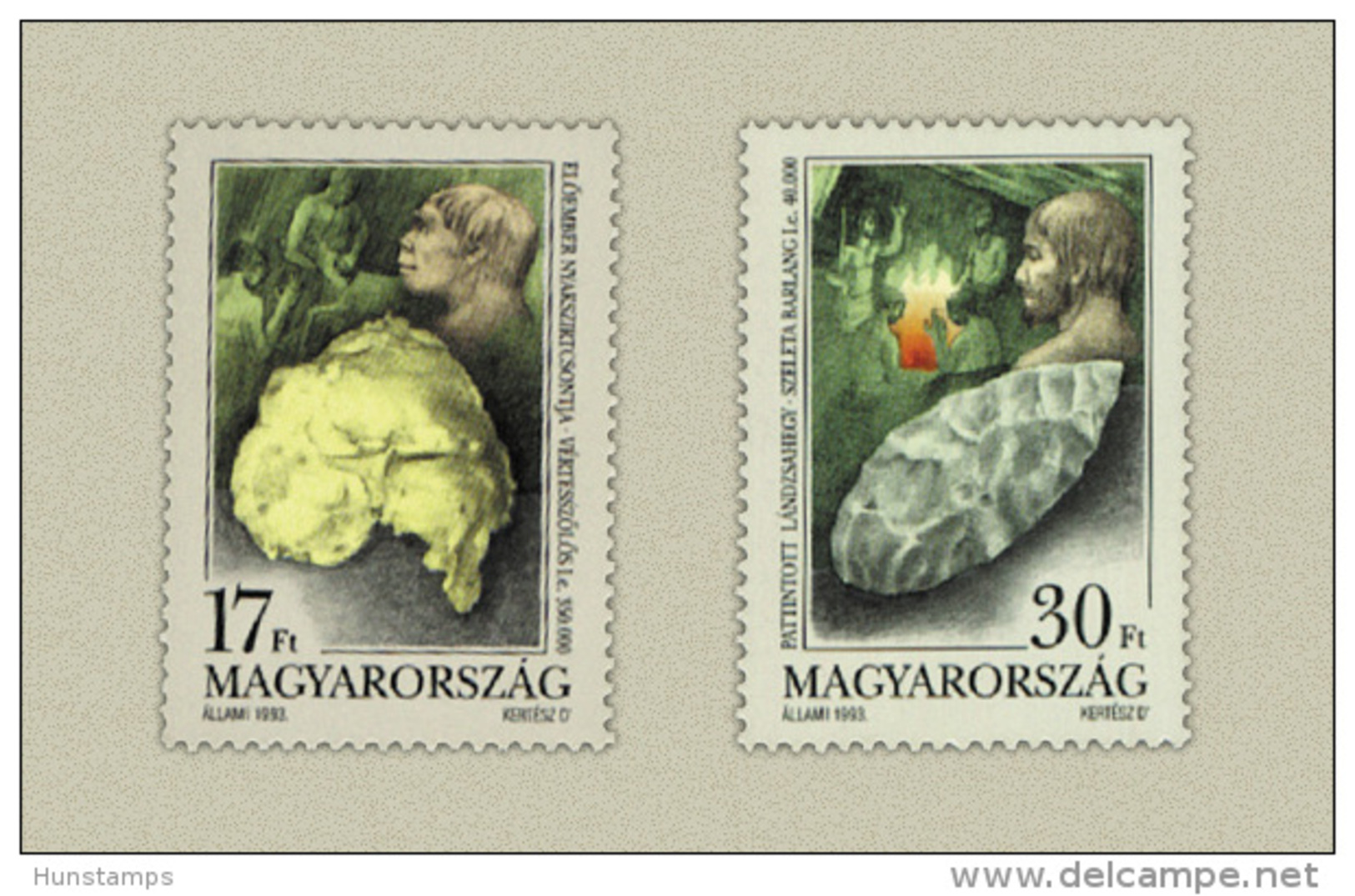 Hungary 1993. Prehistoric Mens Set MNH (**) Michel: 4264-4265 / 1.80 EUR - Nuovi
