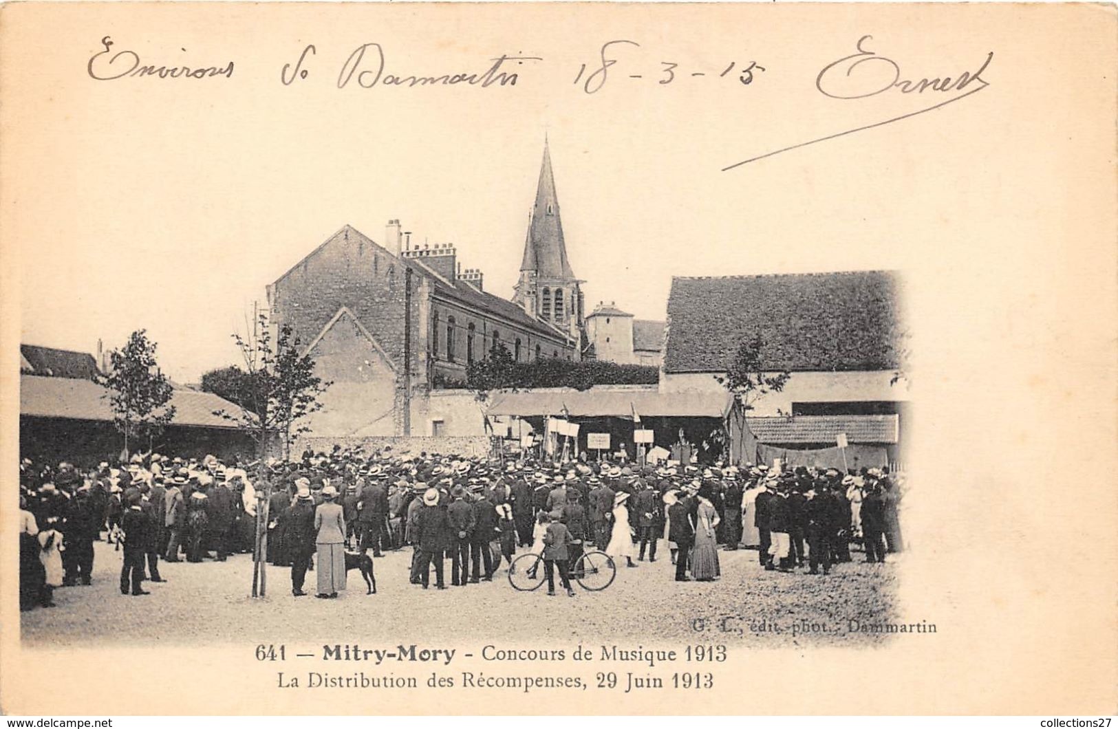 77-MITRY-MORY- CONCOURS DE MUSIQUE 1913, LA DISTRIBUTION DES RECOMPENSES 29 JUIN 1913 - Mitry Mory