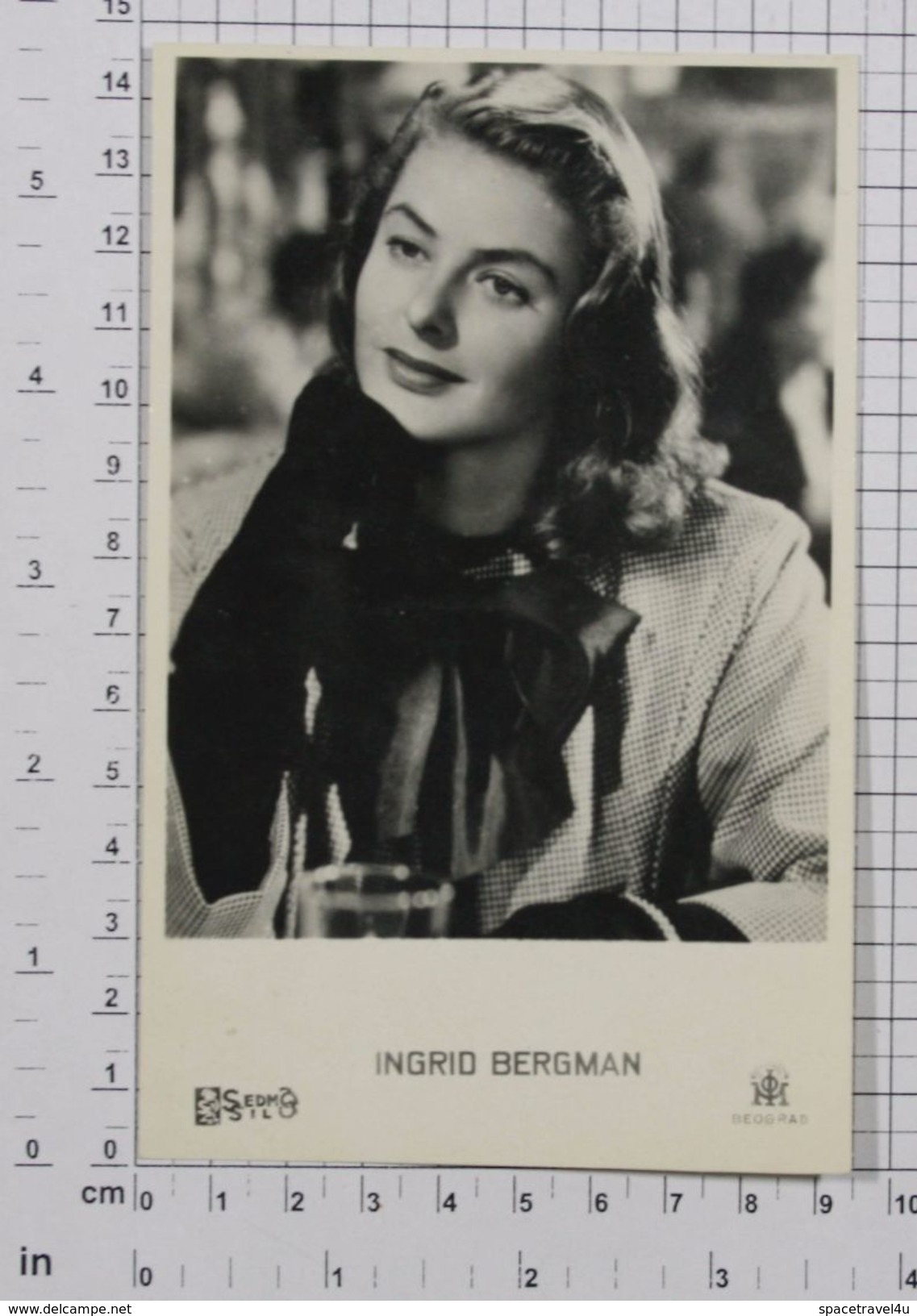 INGRID BERGMAN - Vintage PHOTO POSTCARD (223-H) - Acteurs