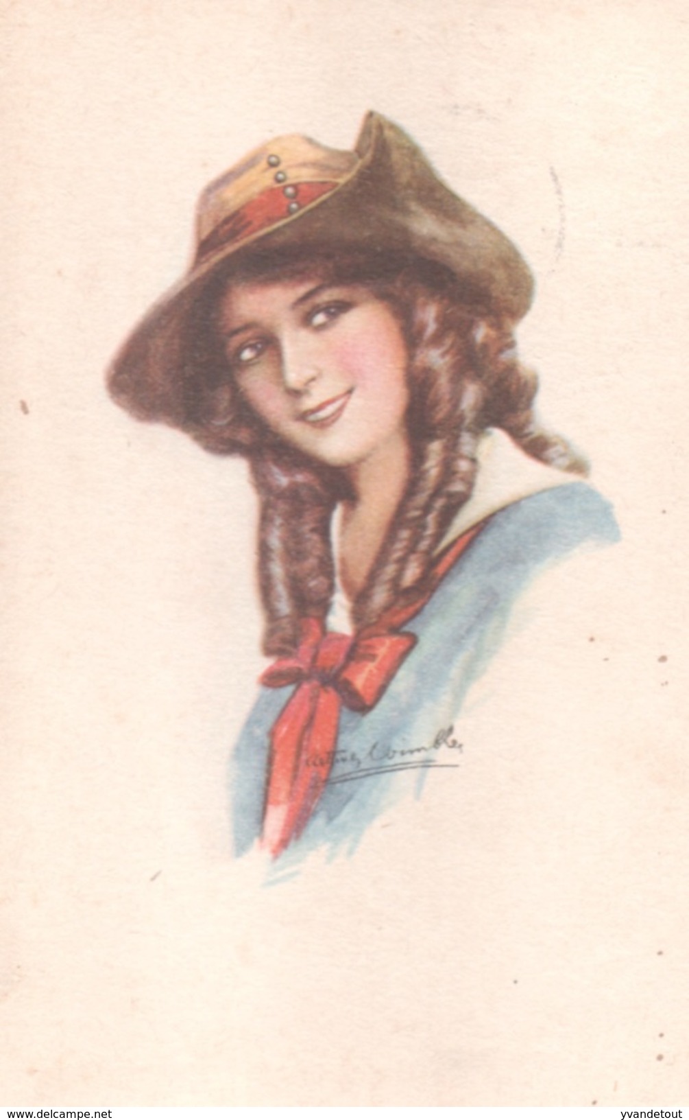 Carte Postale. Femme, Margarine Summa - Publicité