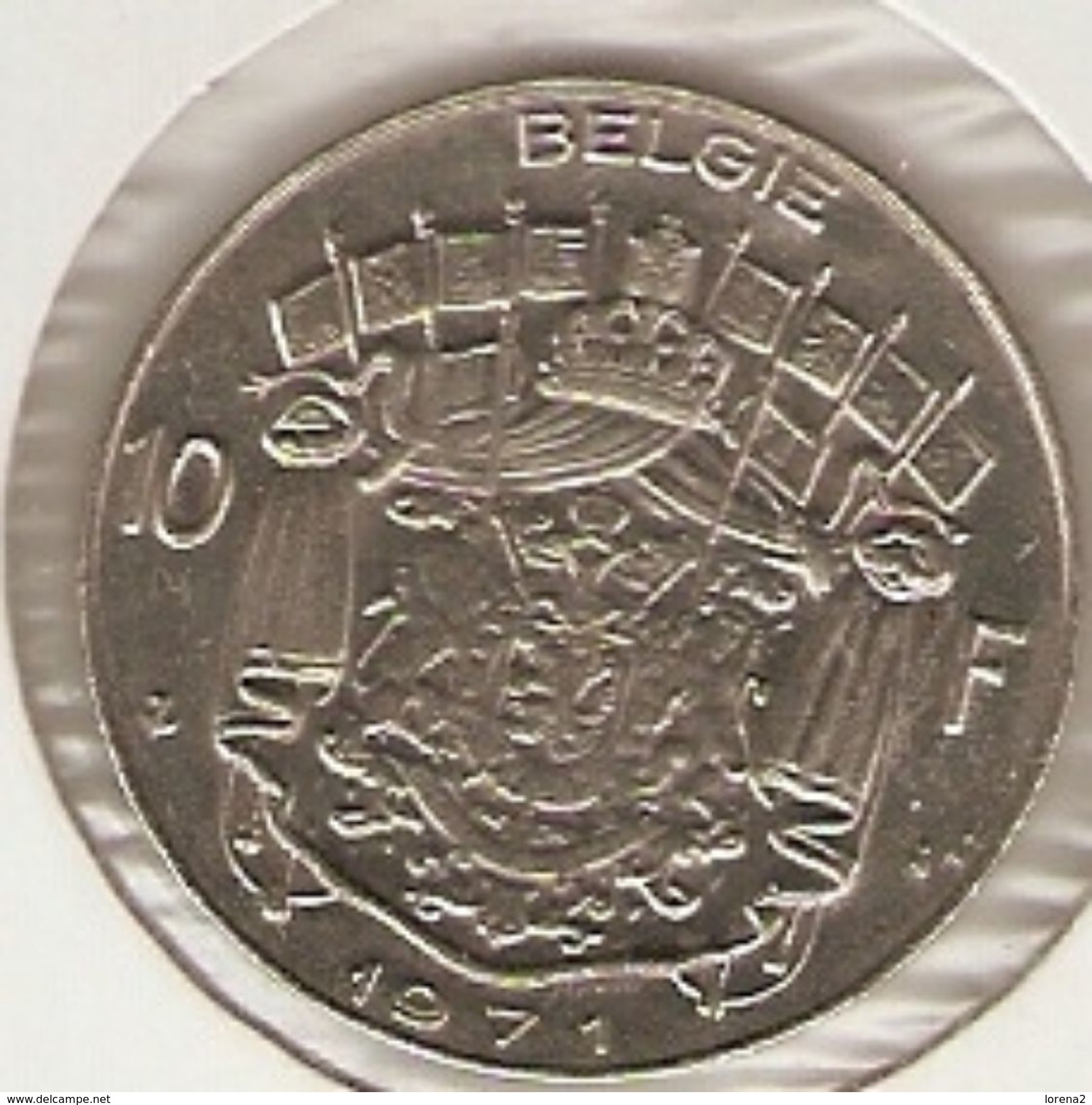 Moneda Bélgica. 10 Francos 1971. MBC. Ref. 4-belg10f-71 - 10 Francs