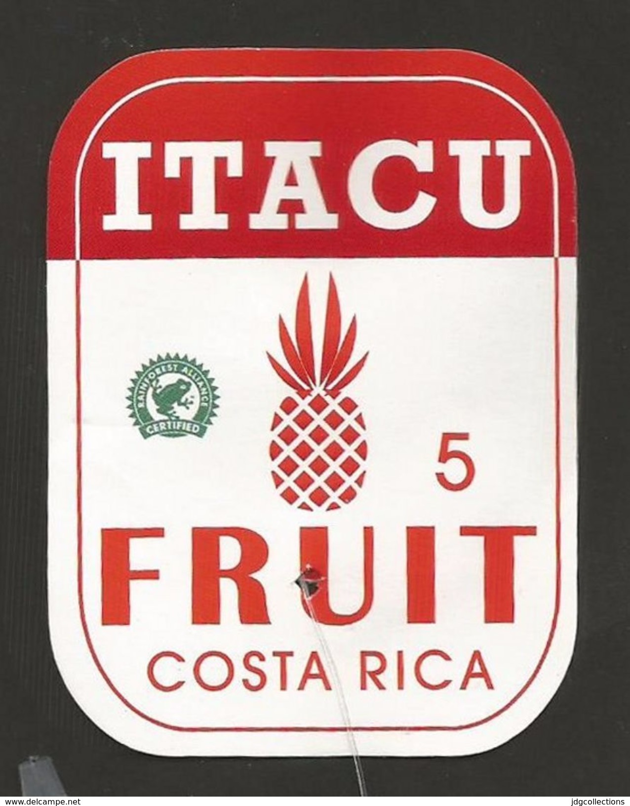 # PINEAPPLE ITACU Round Edges Size 5 Fruit Tag Balise Etiqueta Anhanger Ananas Pina Costa Rica - Fruits & Vegetables