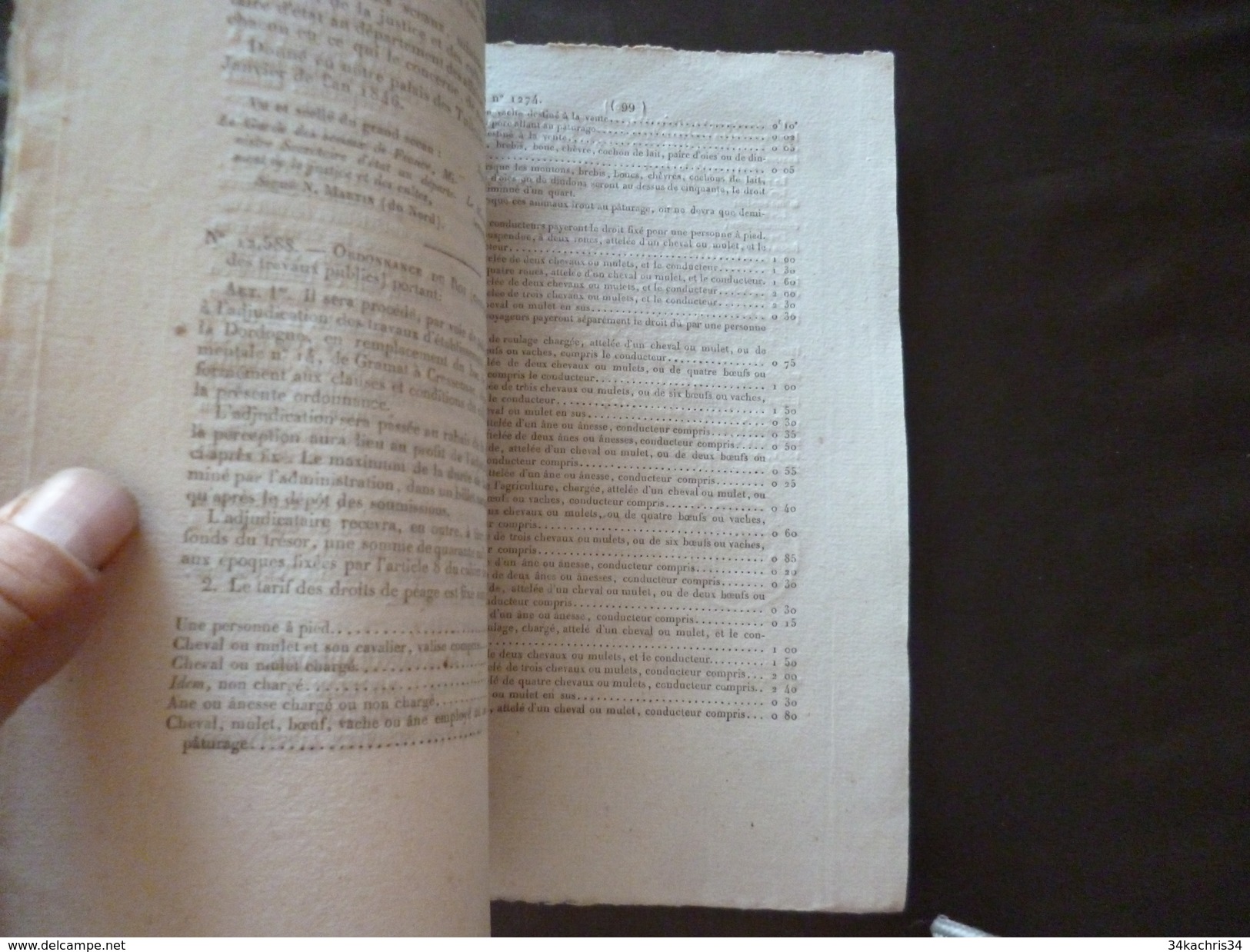 Bulletin Des Lois 28/01/1846 Traite Des Noirs Esclavage Prescription France Angleterre Suppression De La Traite - Décrets & Lois