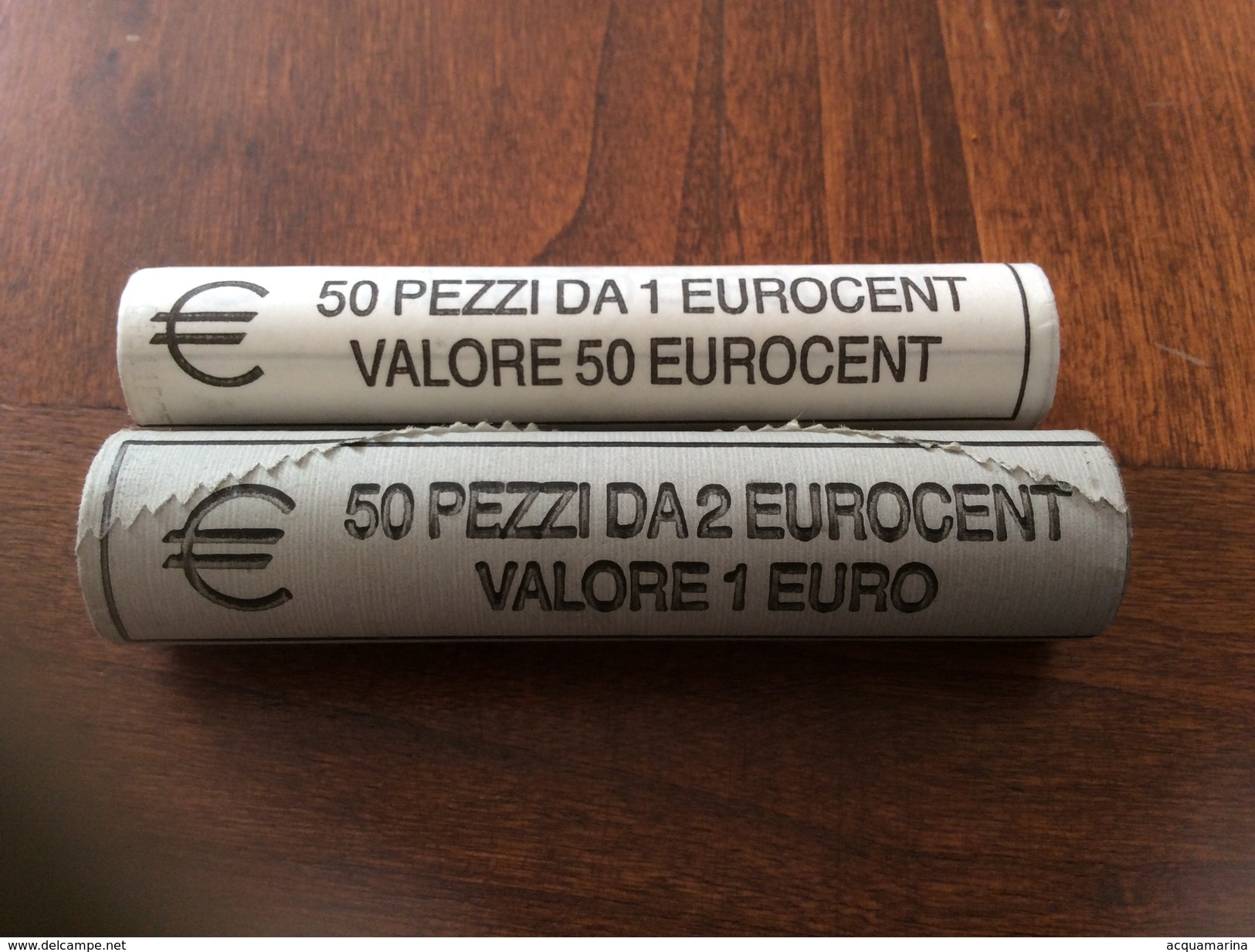 2 ROTOLINI ROLLS ROLLEN 1 + 2 CENTESIMI CENT 2002 ITALY UNC MINT - Rotolini