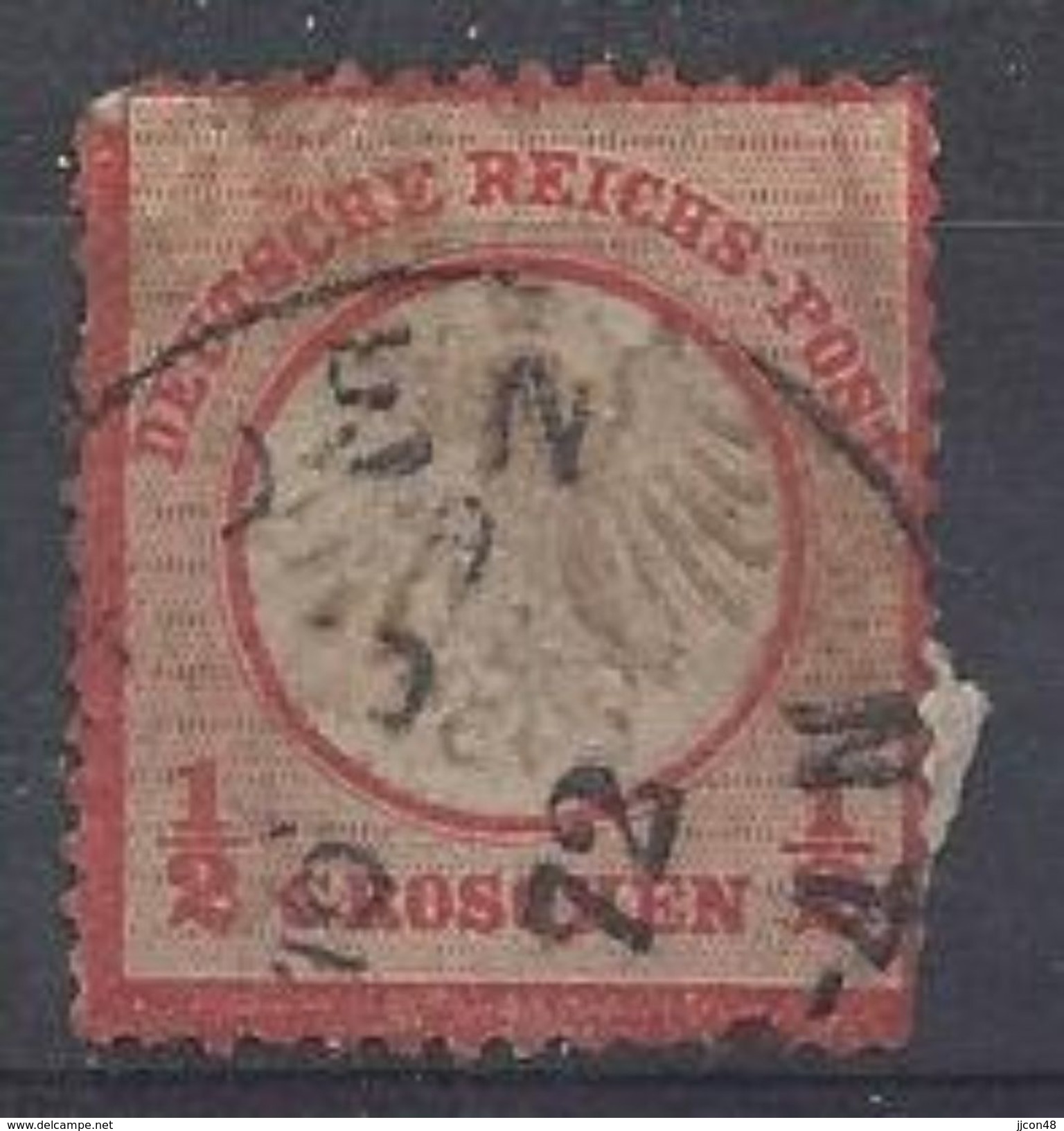 Germany 1872 1/2gr (o) Mi.3 - Gebraucht