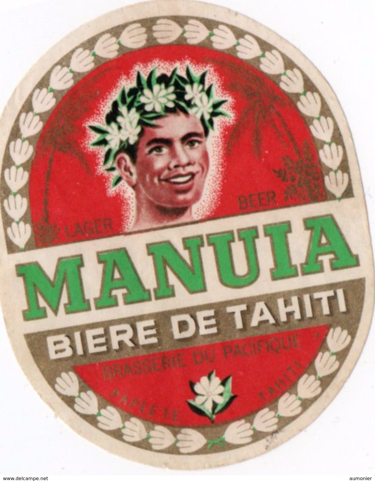 MANUIA  ( Bière Tahitienne Année 1966-67 ) - Birra