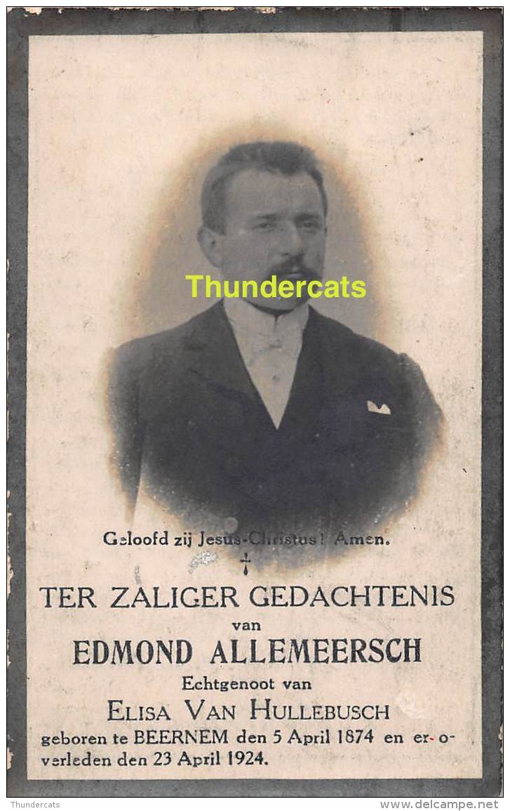 EDMOND ALLEMEERSCH VAN HULLEBUSCH BEERNEM 1874 1924 - Andachtsbilder