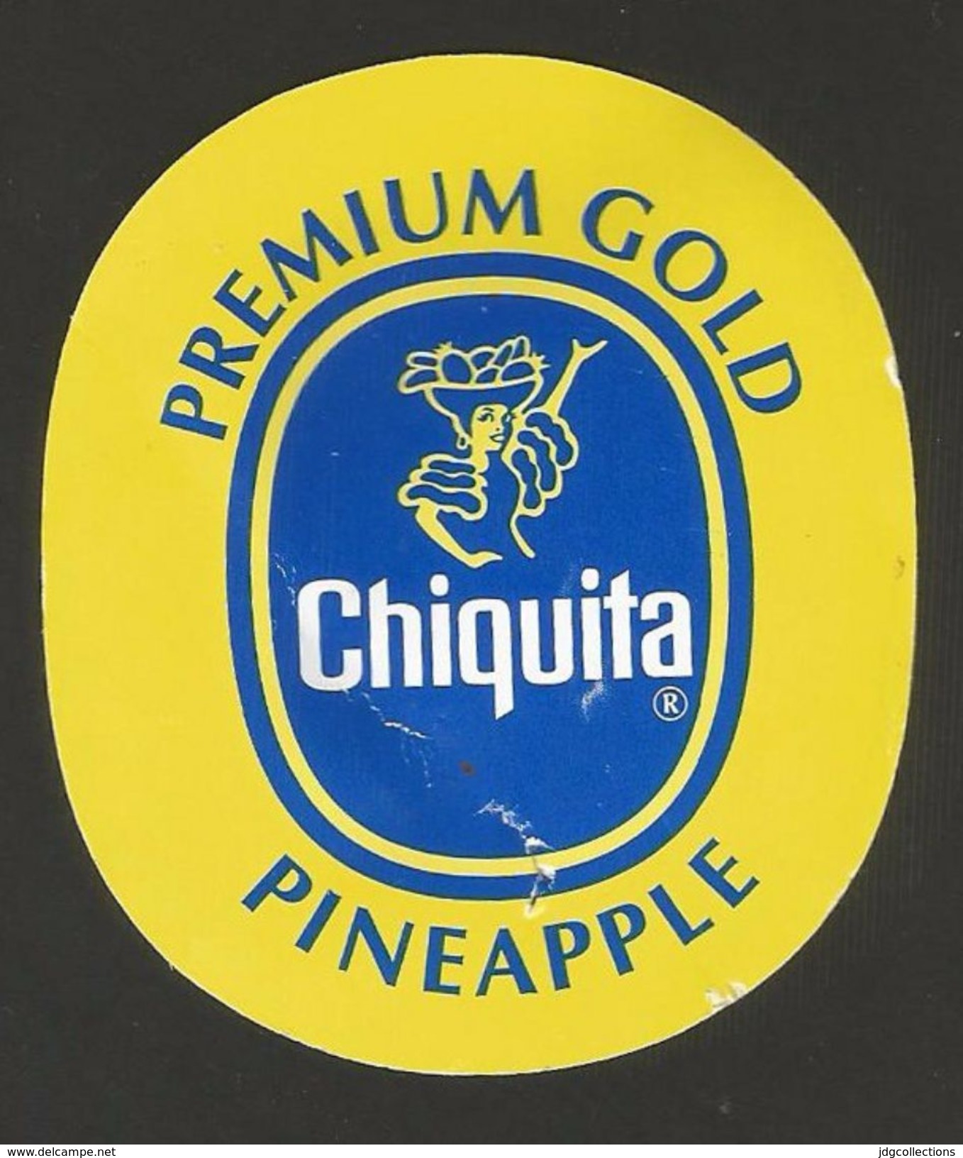 # PINEAPPLE CHIQUITA PREMIUM Type 2 Size 8 Fruit Tag Balise Etiqueta Anhanger Costa Rica Ananas Pina - Fruits & Vegetables