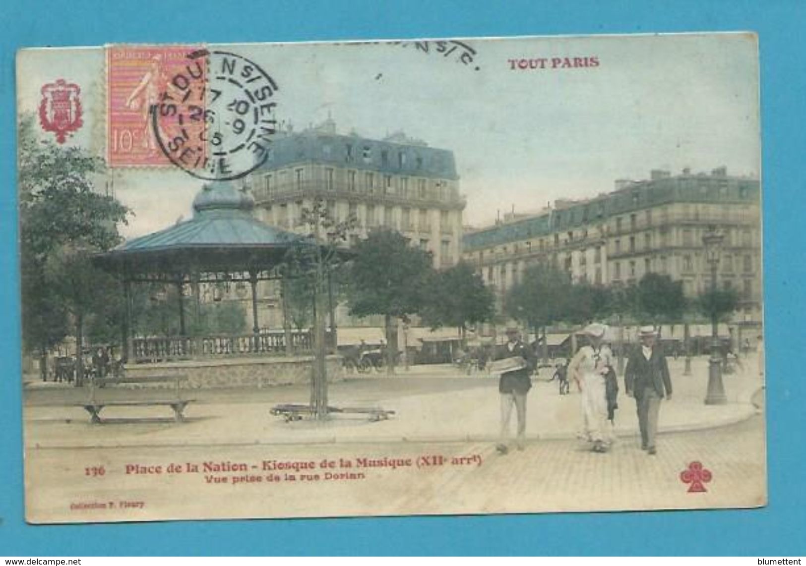 CPA TOUT PARIS 136 - Place De La Nation - Kiosque De La Musique (XIIème) Ed. FLEURY - Paris (12)