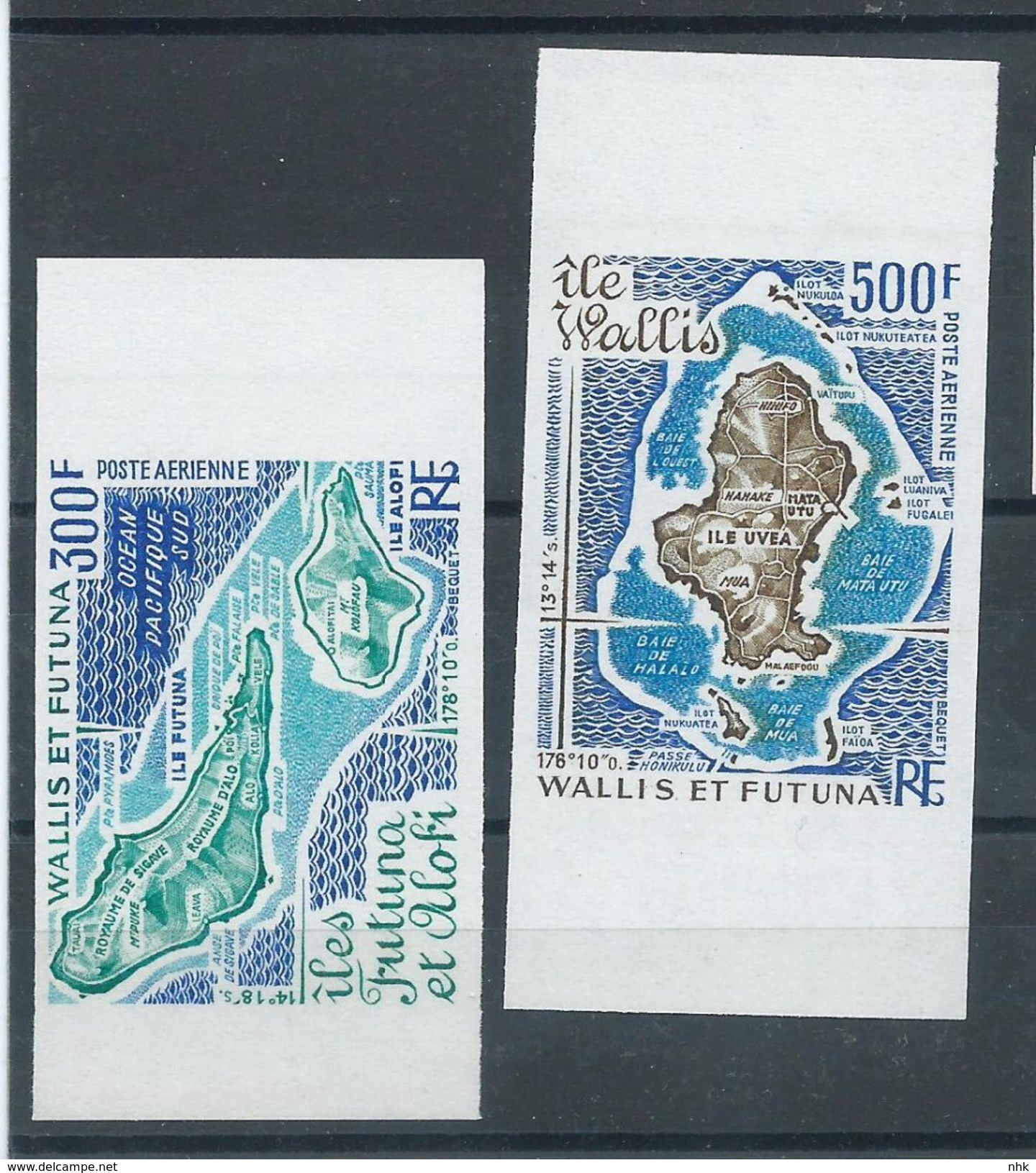 Wallis Et Futuna Non Dentelés  PA N° 80 Et 81 Iles Futuna Alofi Uvea** - Imperforates, Proofs & Errors