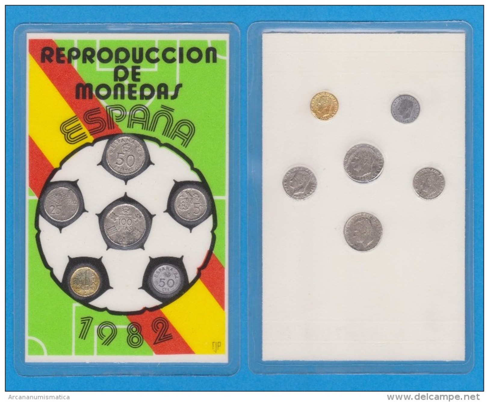 ESPAÑA  Set De Miniaturas De Monedas Del MUNDIAL DE FÚTBOL/FOOTBALL De España De 1.982 T-DL-11.405 -  Colecciones